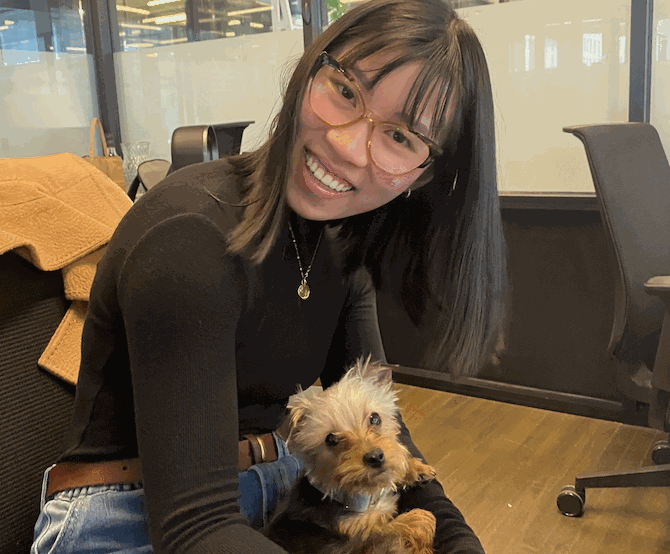 Phyllis and Archie, our Chief Happiness Officer